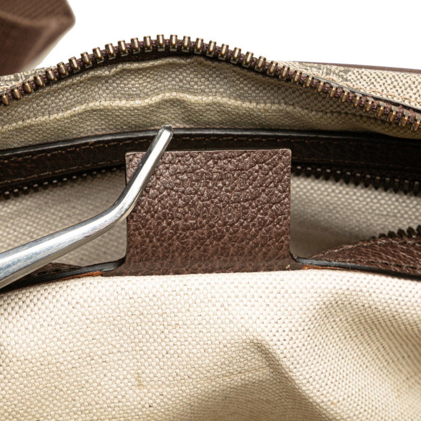 Gucci Beige Brown Pvc Leather Sling Bag