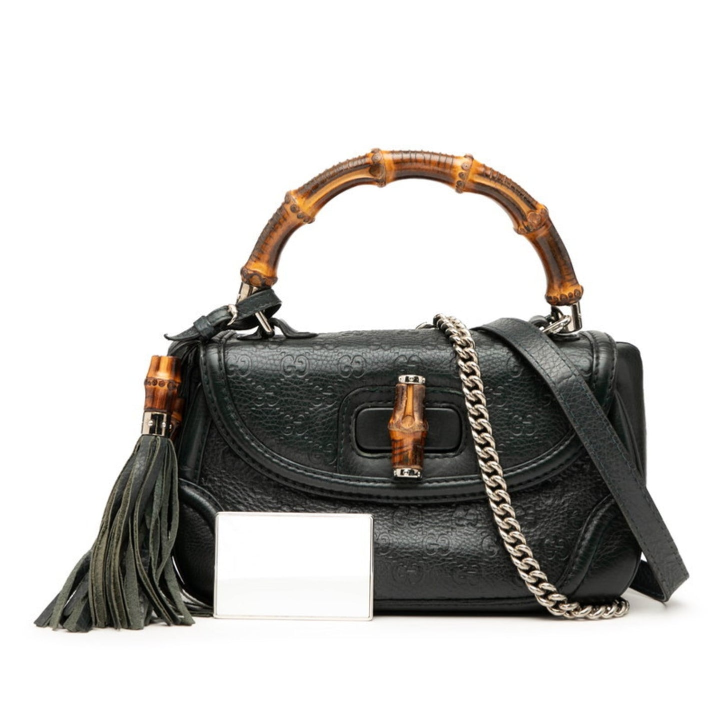 Gucci Green Leather Handbag Shoulder Bag