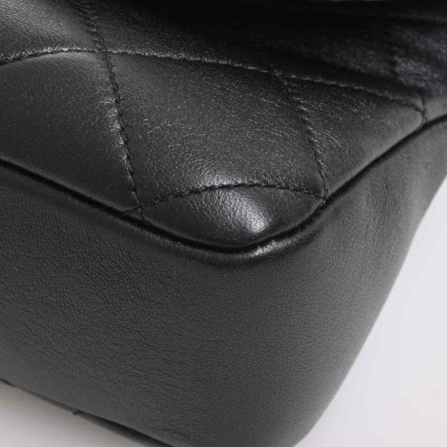 Chanel lambskin matelasse chain shoulder bag black