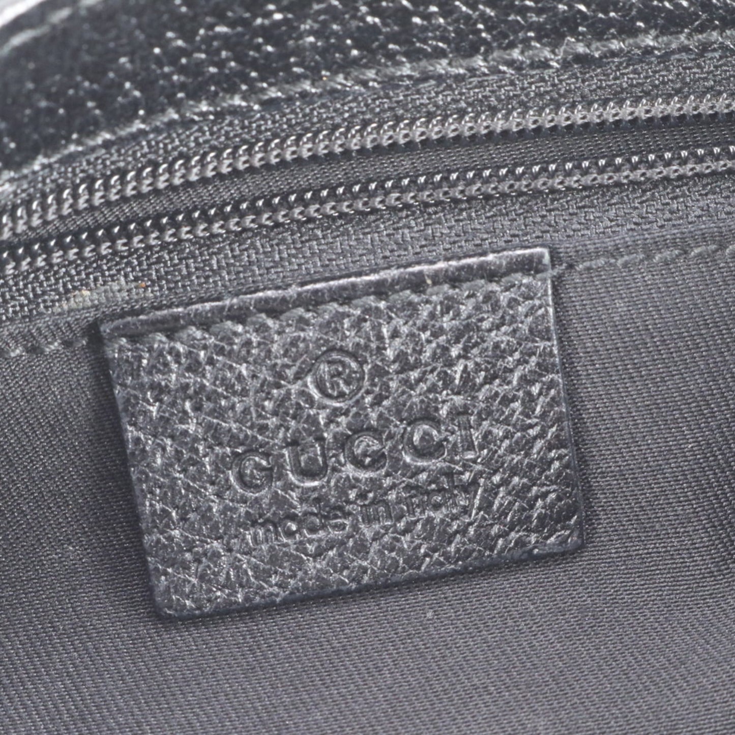 Gucci Black Leather Canvas Pouch Sling Bag