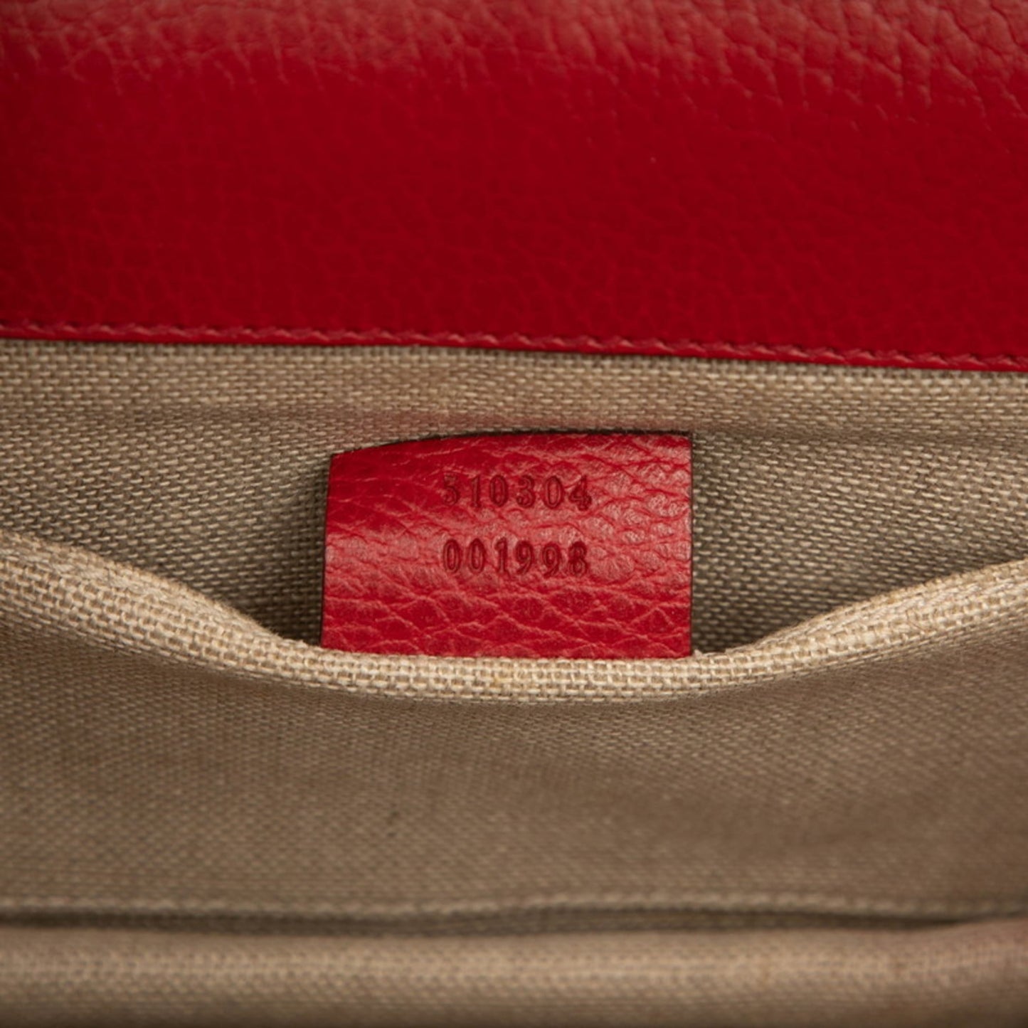 Gucci Red Color Leather Shoulder Bag