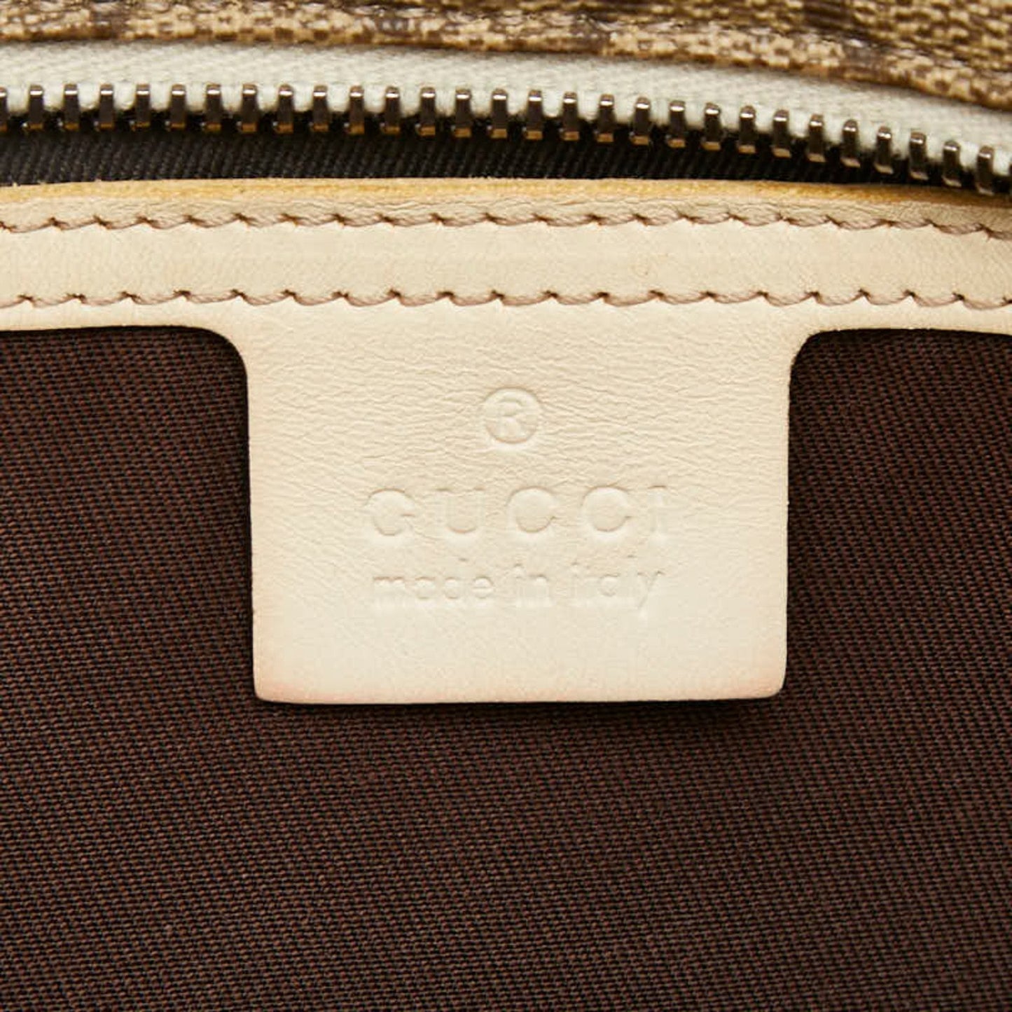 Gucci Beige Ivory Pvc Leather Handbag Tote Bag