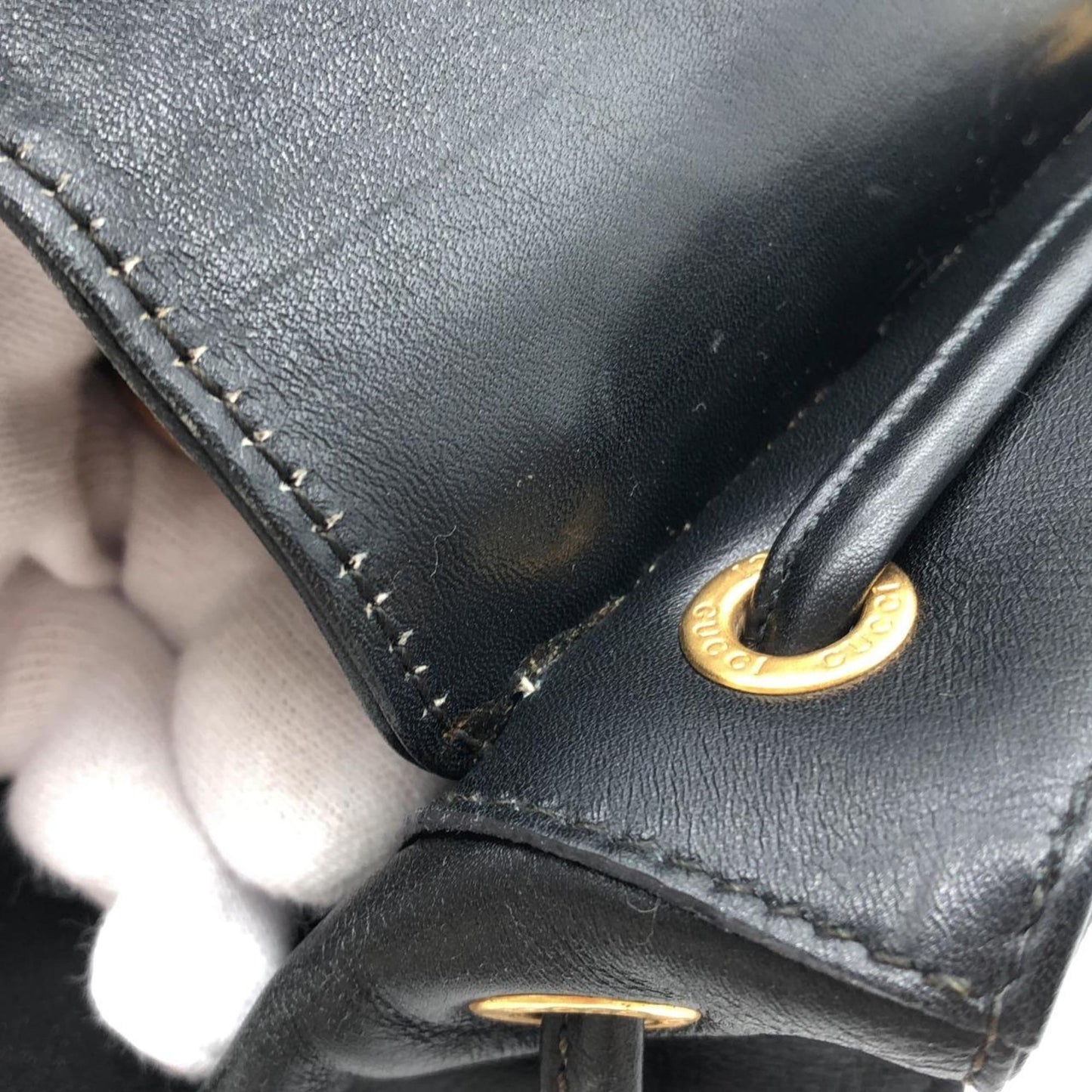 Gucci Black Leather Backpack