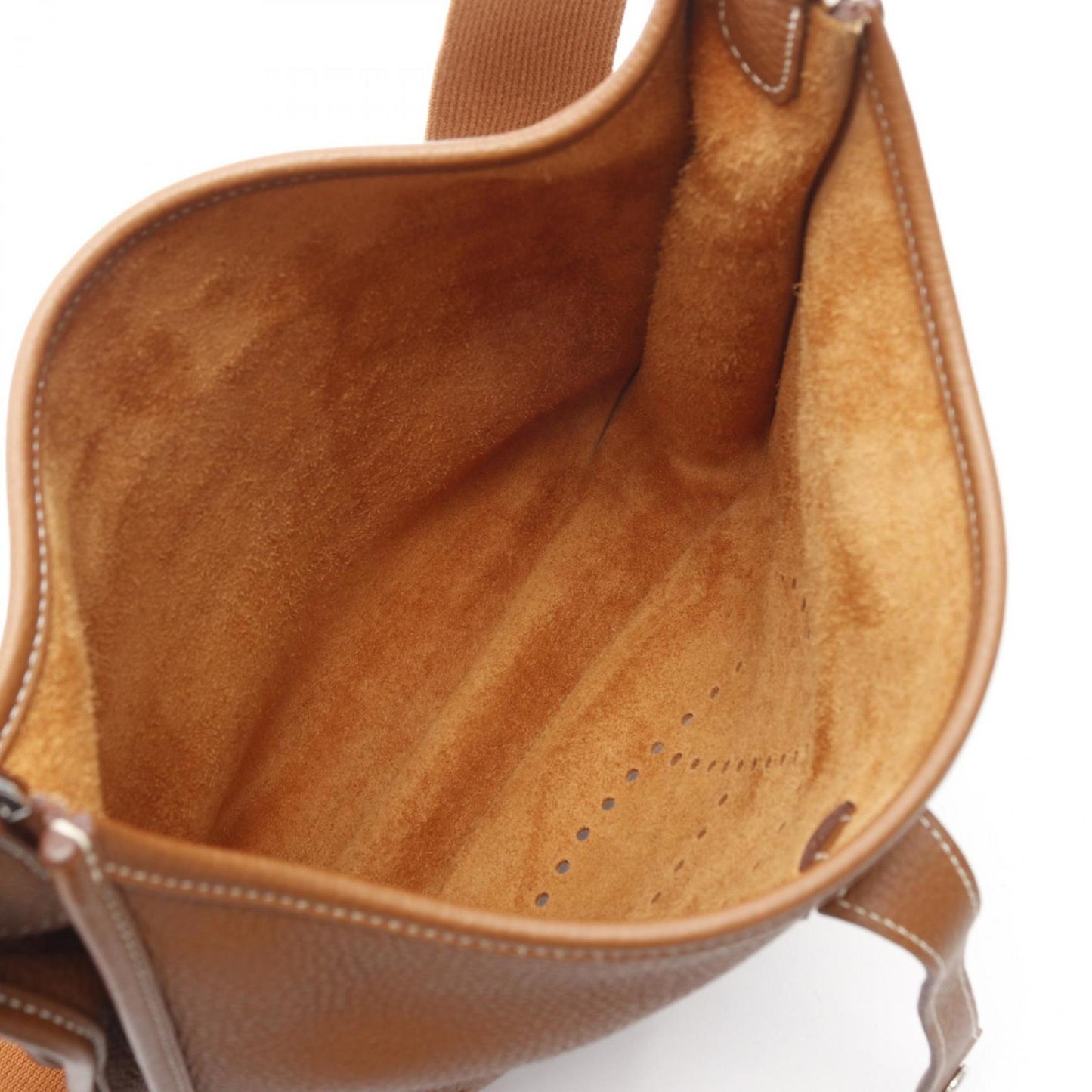 Hermes Taurillon Clemence Shoulder Bag Leather Brown Shoulder Bag 22