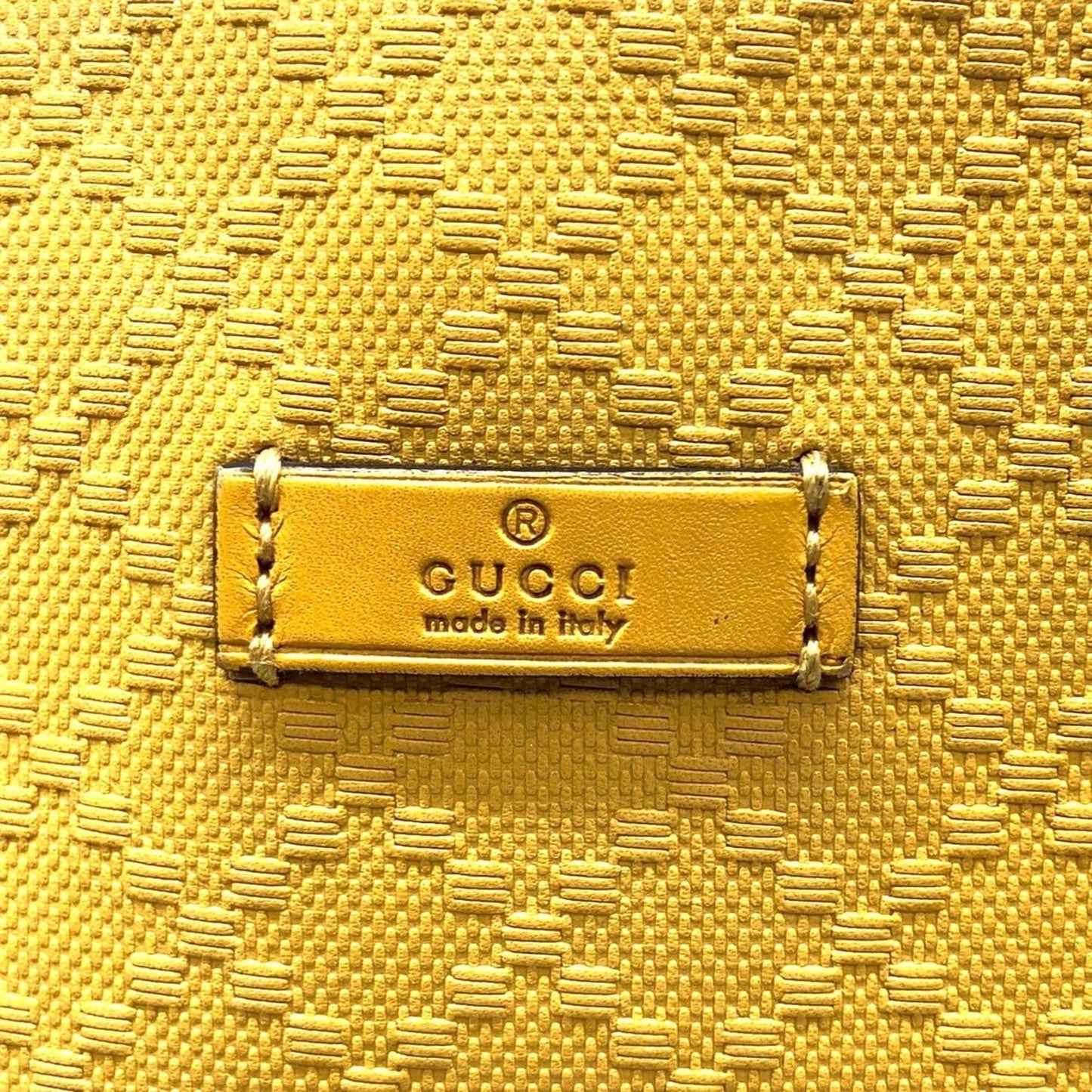 Gucci Diamante Yellow Leather Shoulder Bag Tote Bag