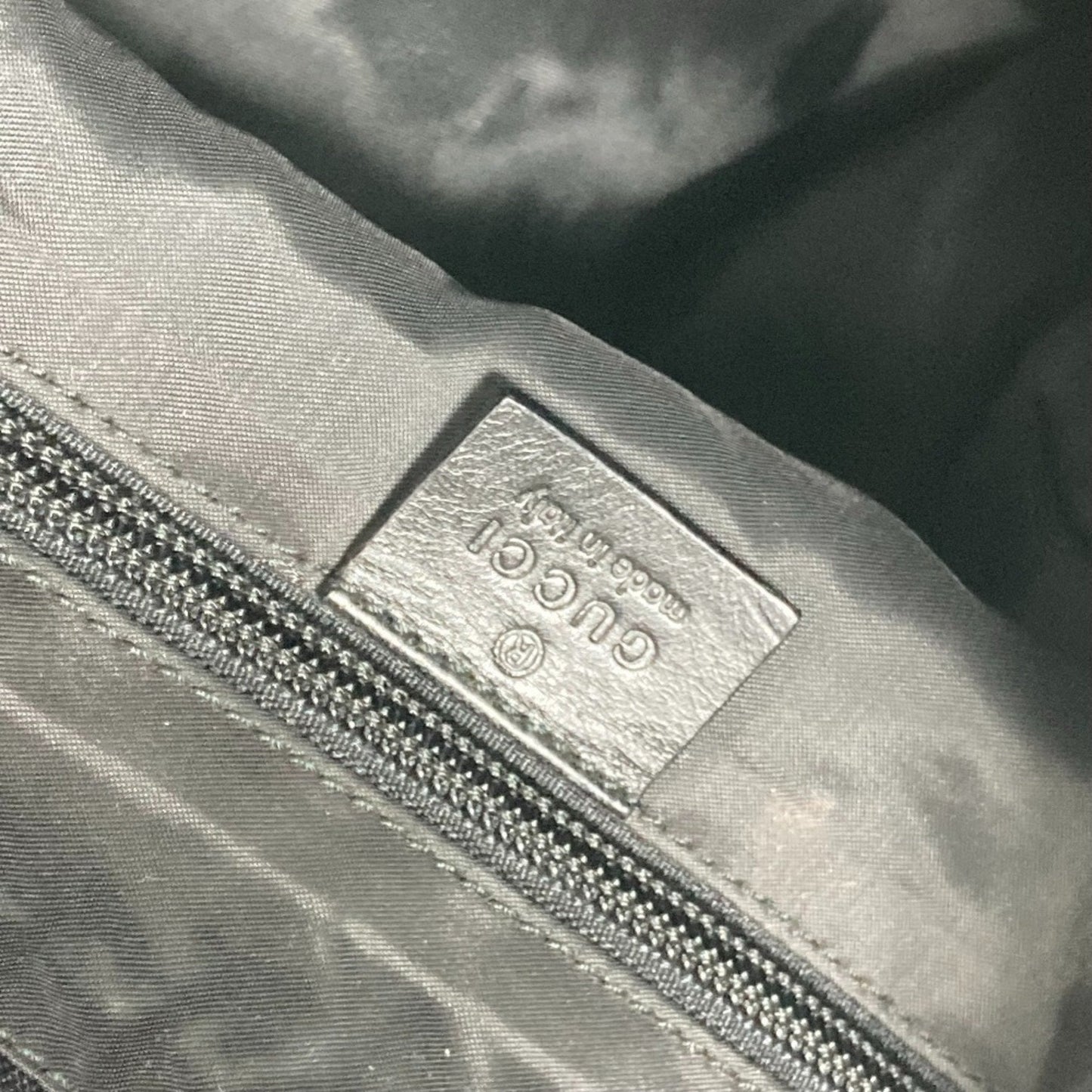 Gucci Black Nylon Leather Backpack