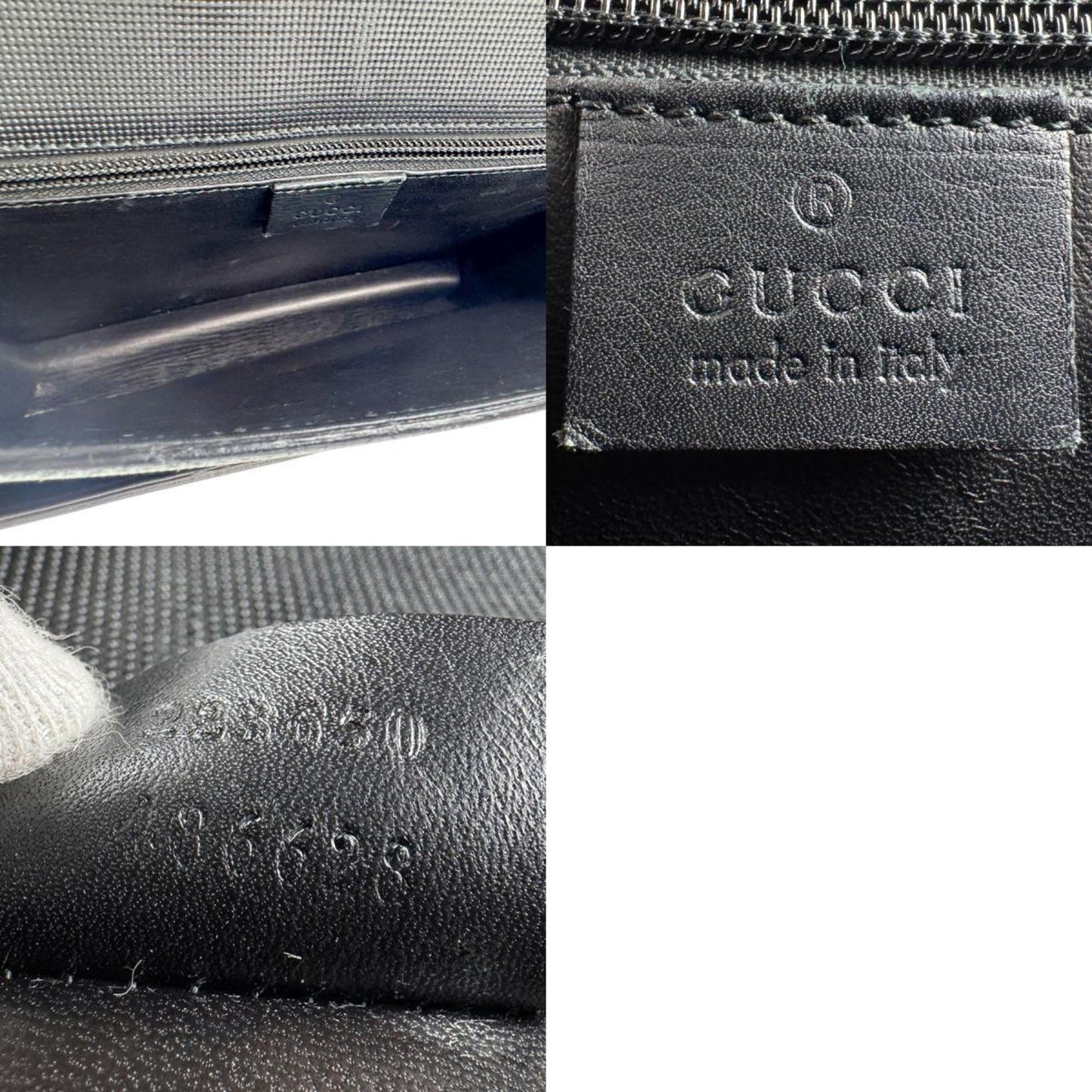Gucci Black Leather Handbag Shoulder Bag