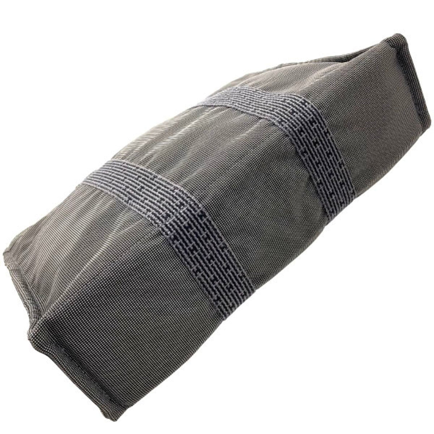 Hermes Her Line Tote Bag Canvas Nylon Gray