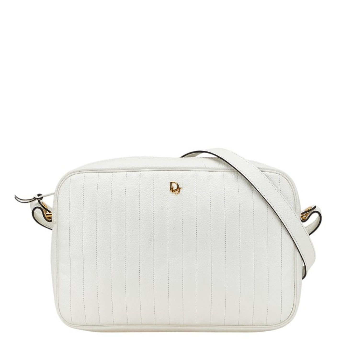 Dior Handbag Christian Shoulder Bag Leather White