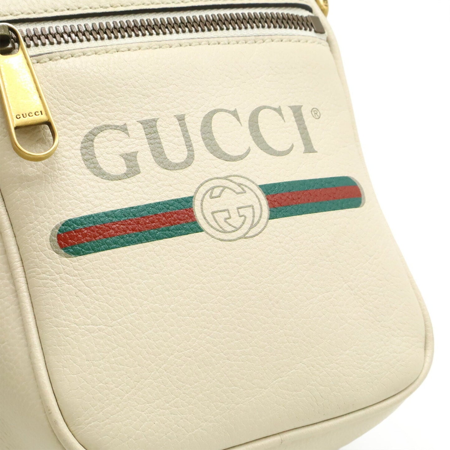 Gucci Ivory Leather Pochette Shoulder Bag