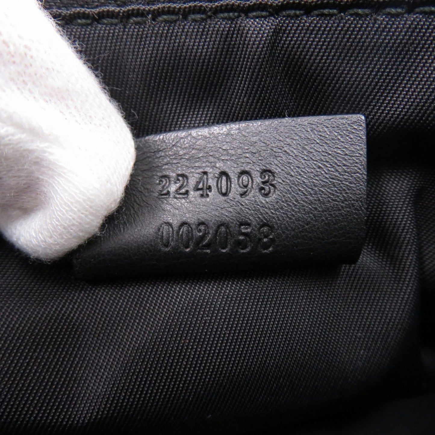 Gucci Black Gg Canvas Handbag