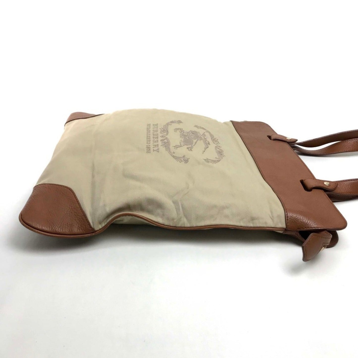 Burberry Tote Bag Leather Canvas Brown Tote Bag 2