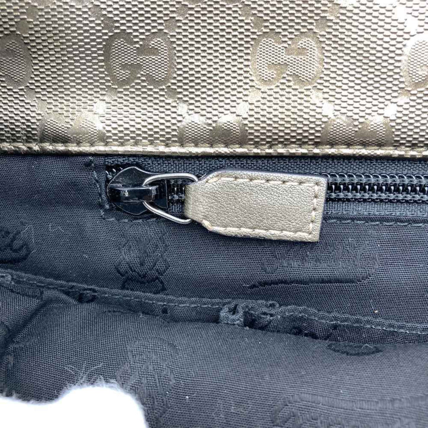 Gucci Gg Imprimé Brown Metallic Gg Imprimé Shoulder Bag
