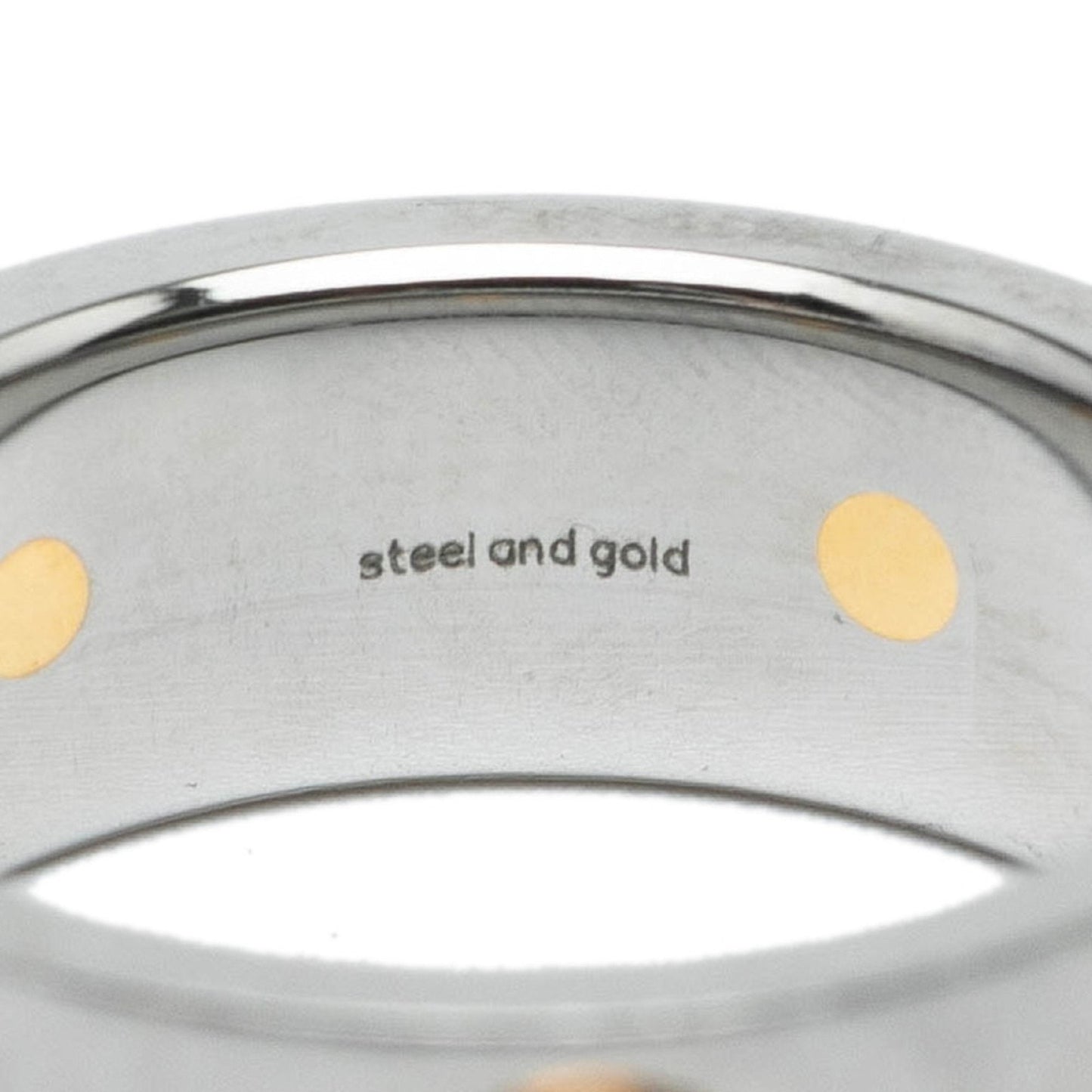 Gucci Silver Yellow Gold Band Ring