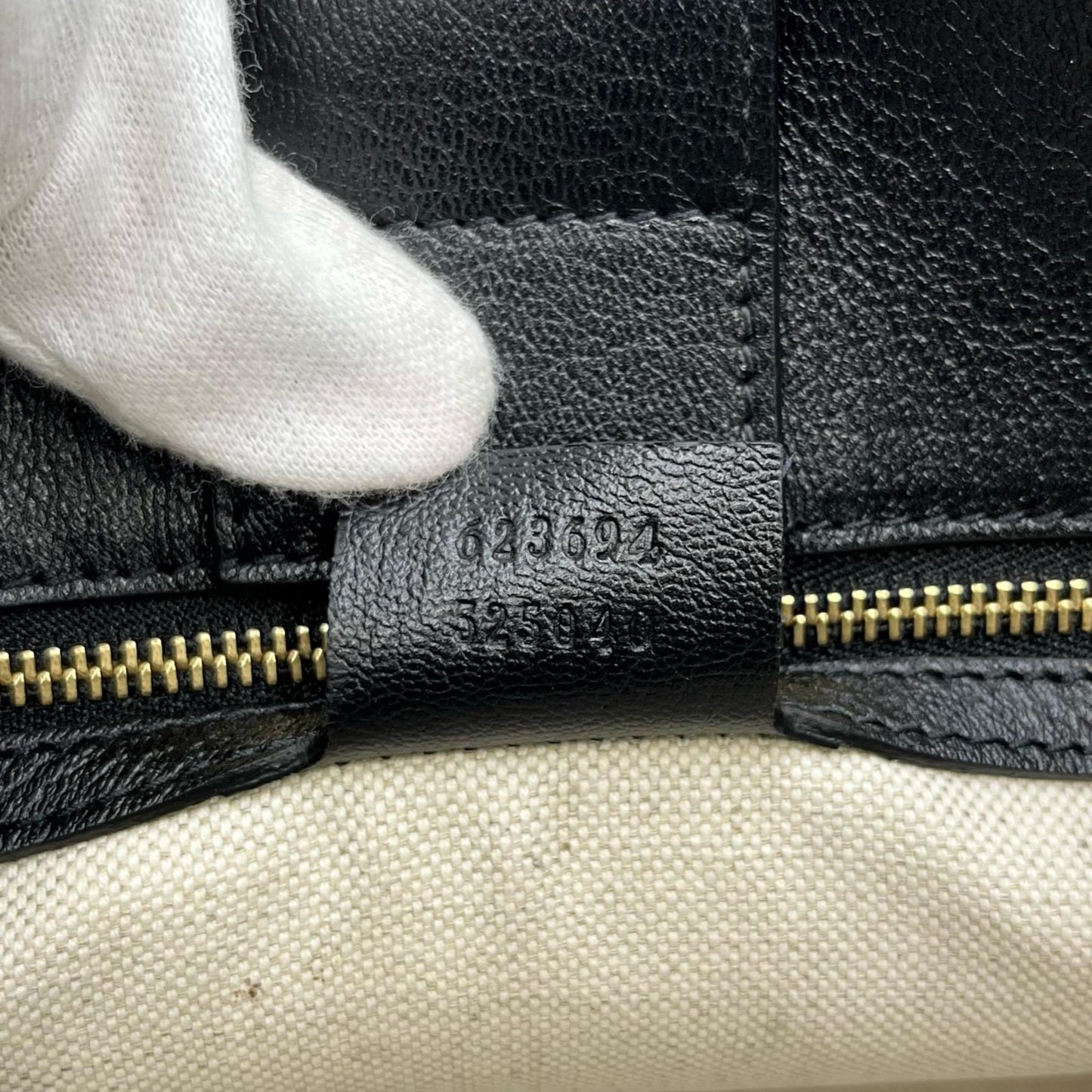 Gucci Black Leather Tote Bag