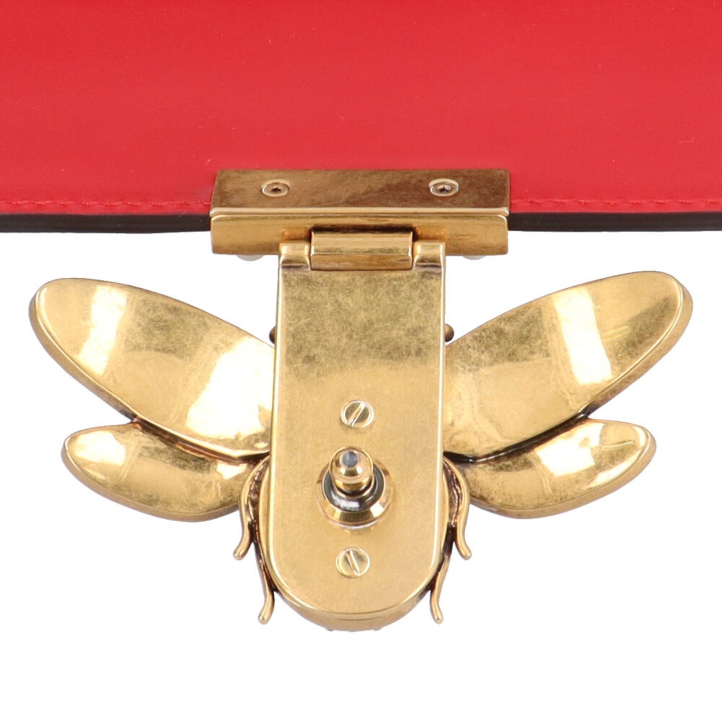 Gucci Navy Red Color White Leather Shoulder Bag