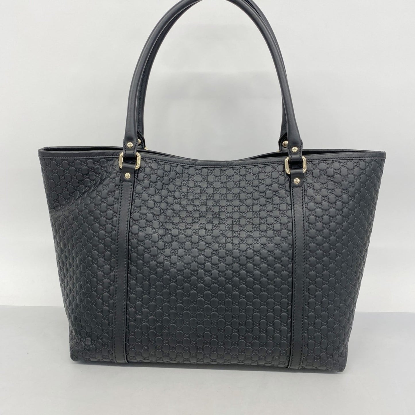 Gucci Black Leather Tote Bag