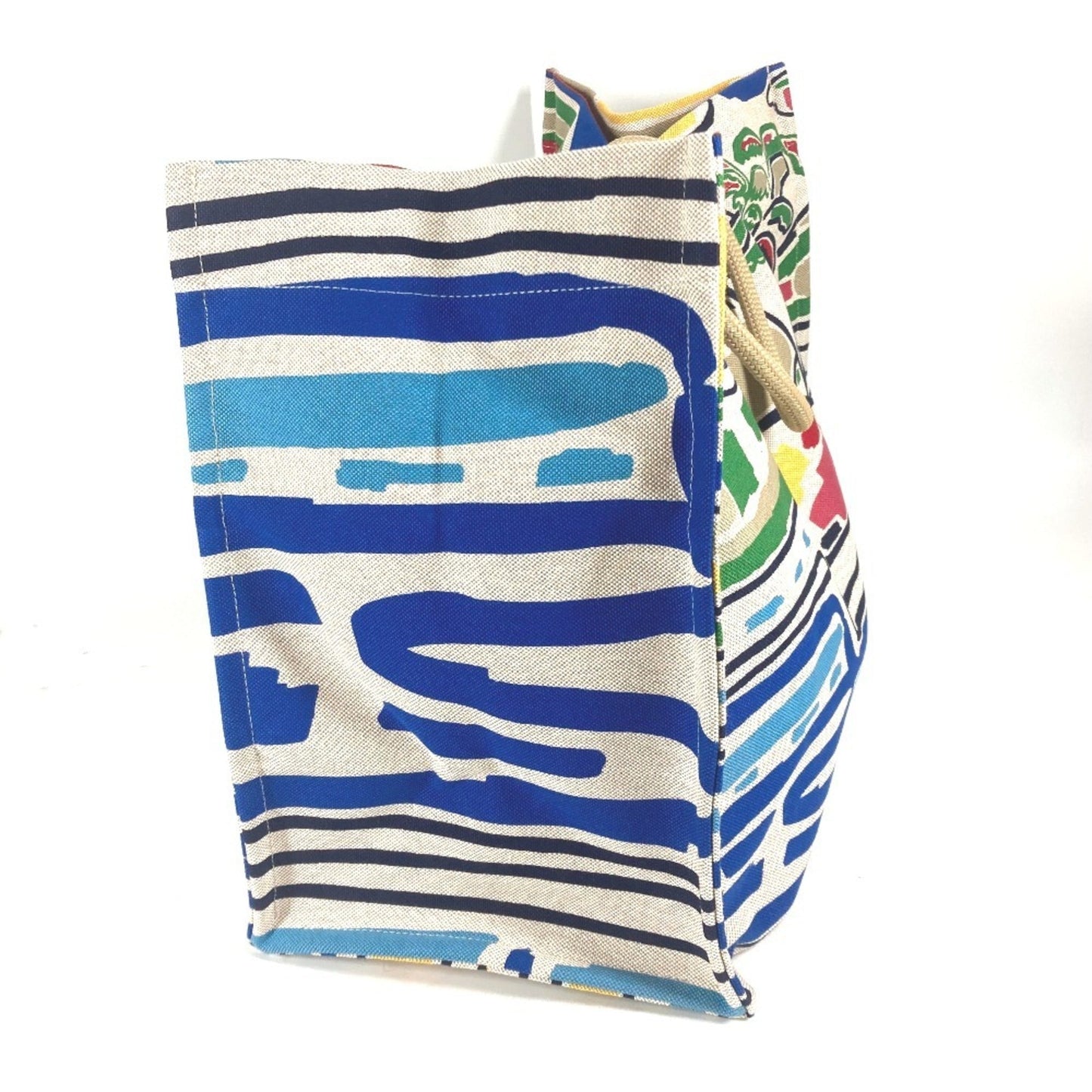 Hermes Multi Color Beach Bag Shoulder Bag Canvas