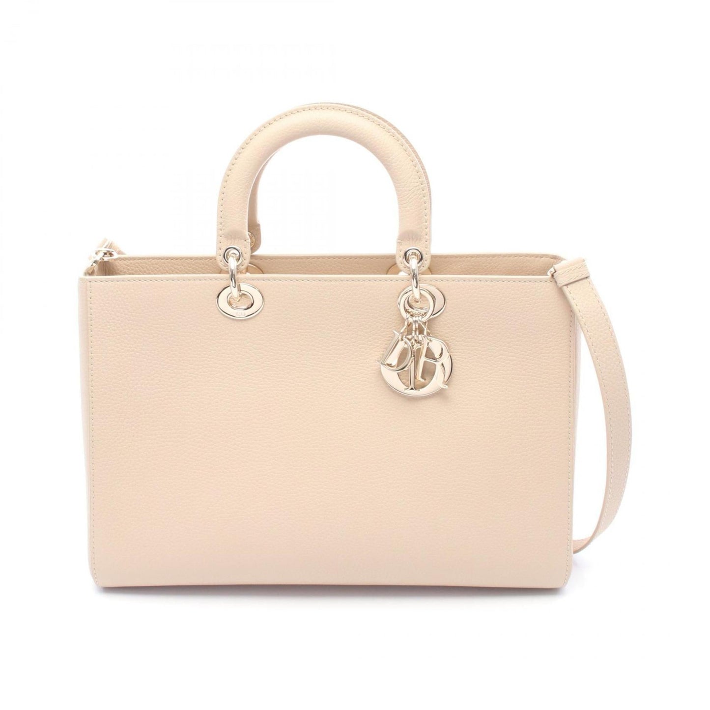 Dior Handbag Christian Leather Beige