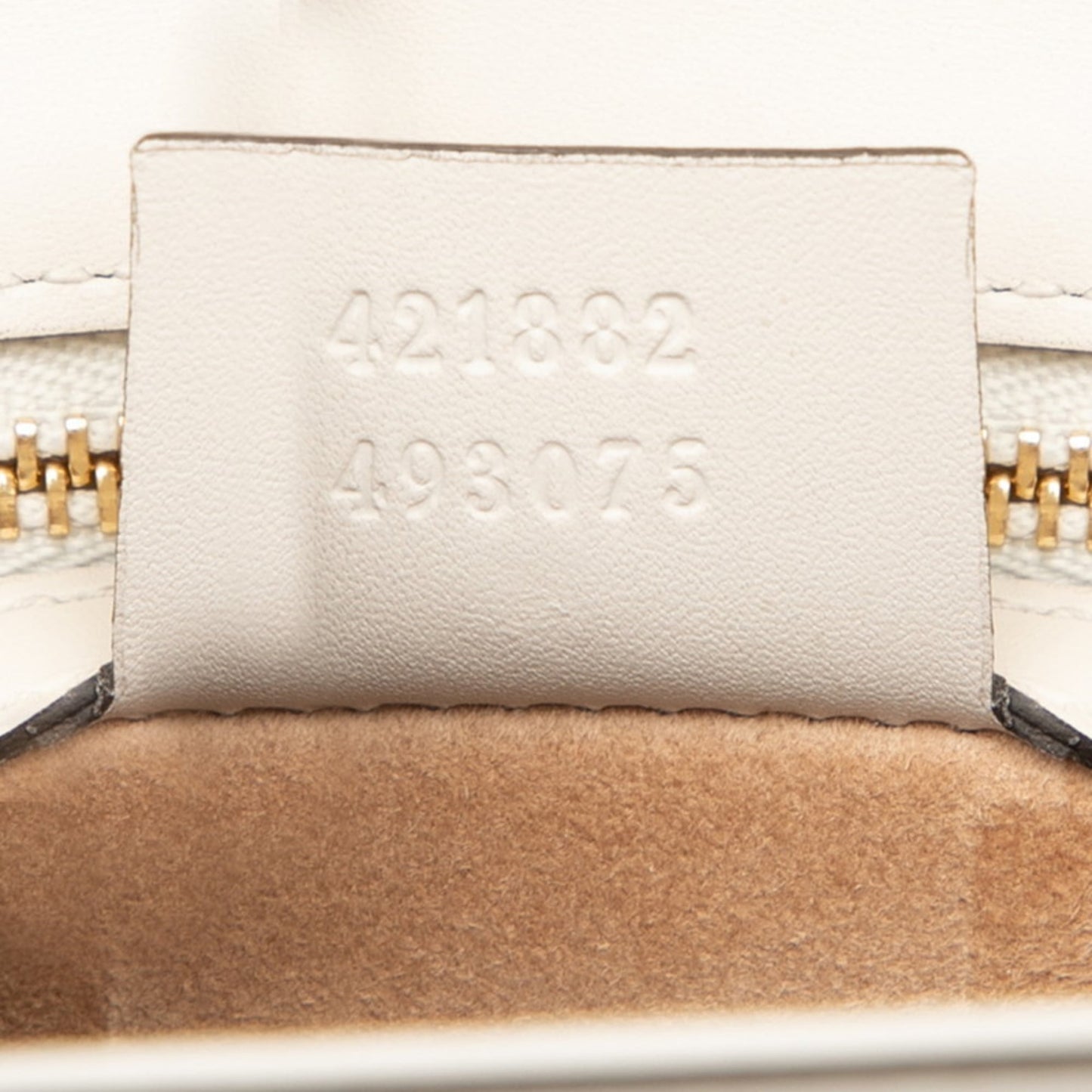 Gucci Ivory Navy Leather Canvas Shoulder Bag