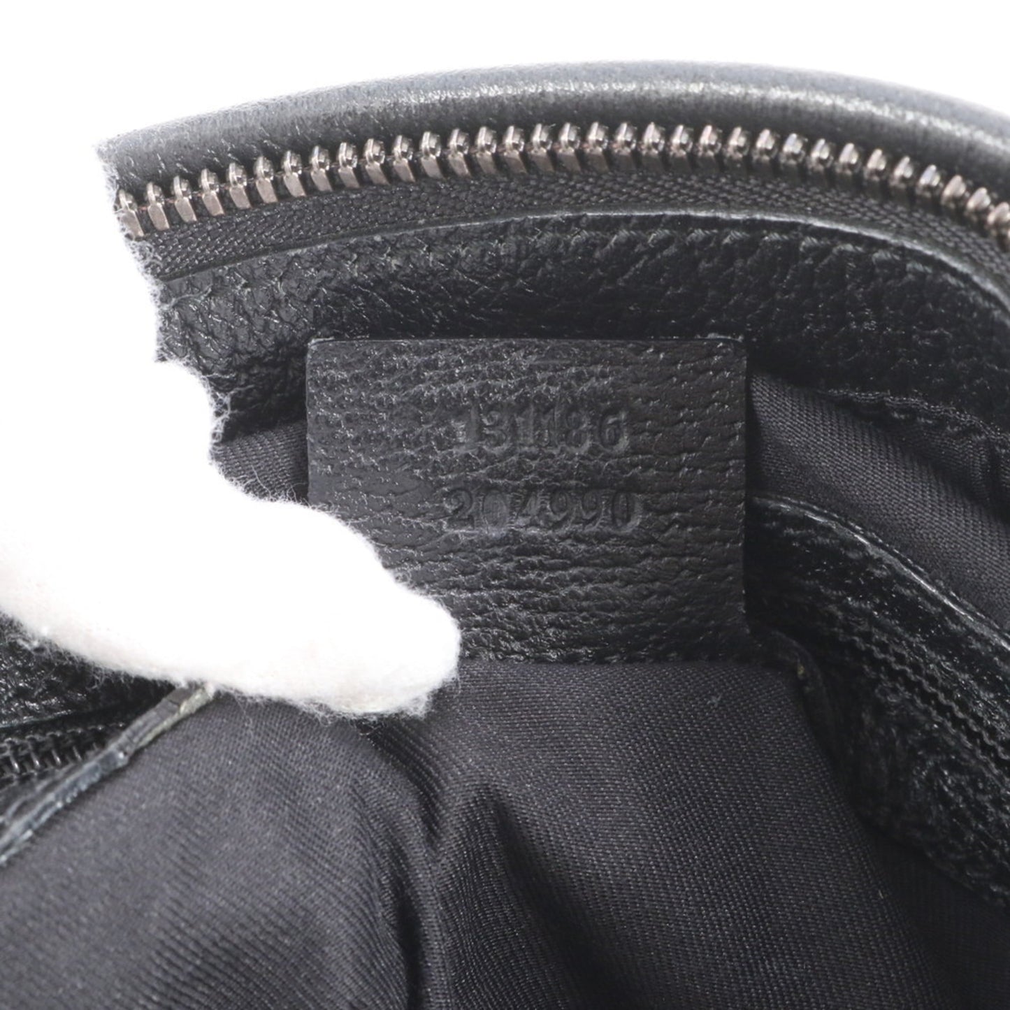 Gucci Black Leather Canvas Tote Bag
