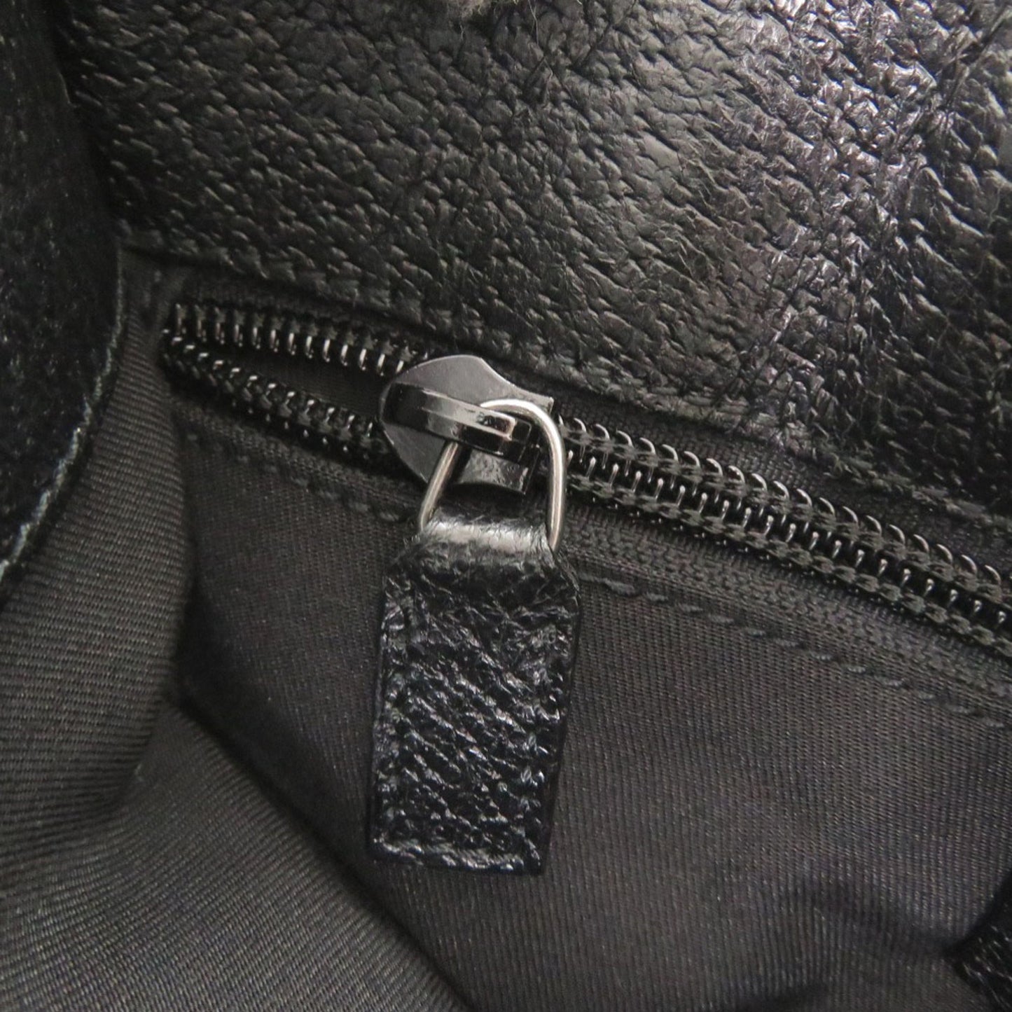 Gucci Black Gg Canvas Leather Shoulder Bag