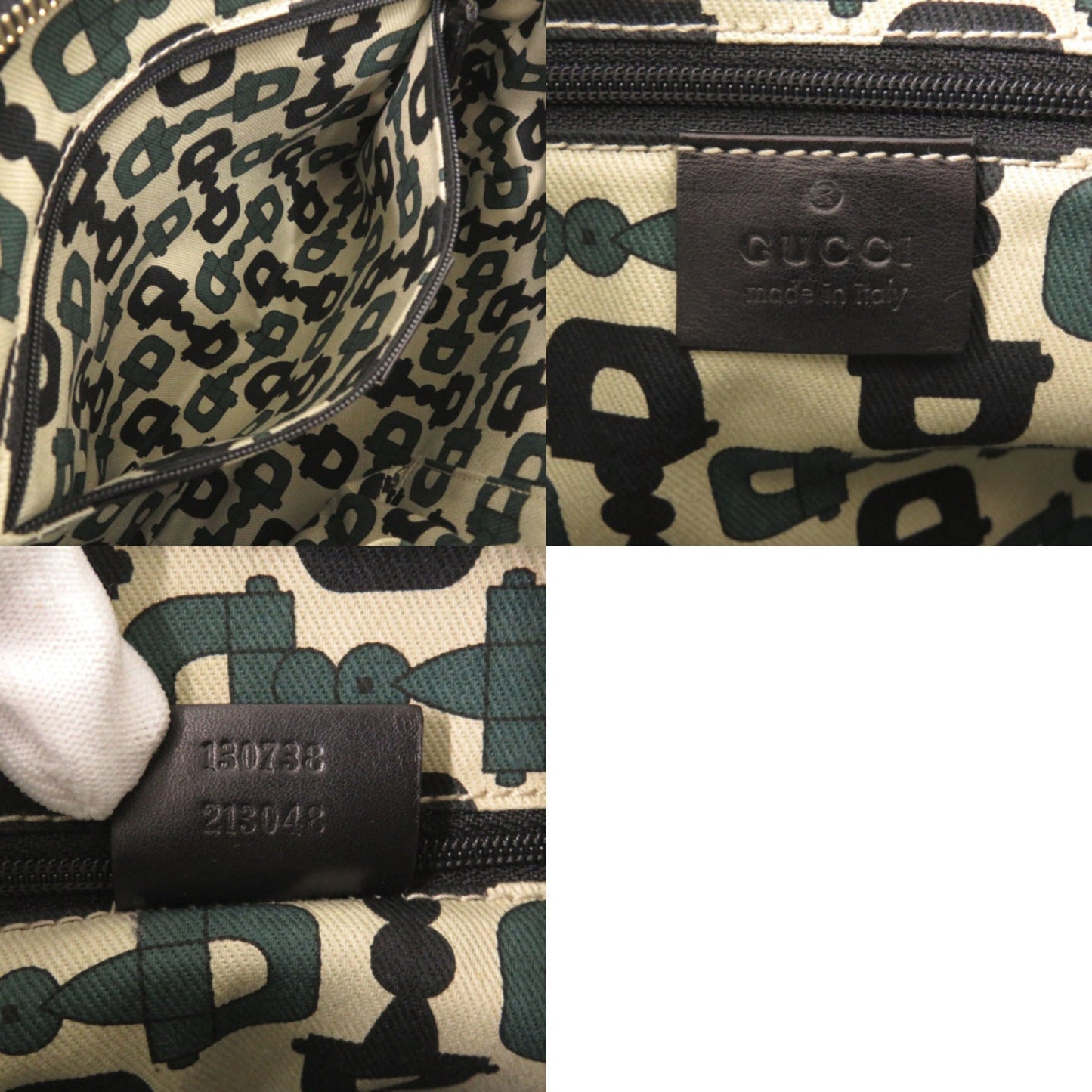 Gucci Black Leather Handbag Shoulder Bag