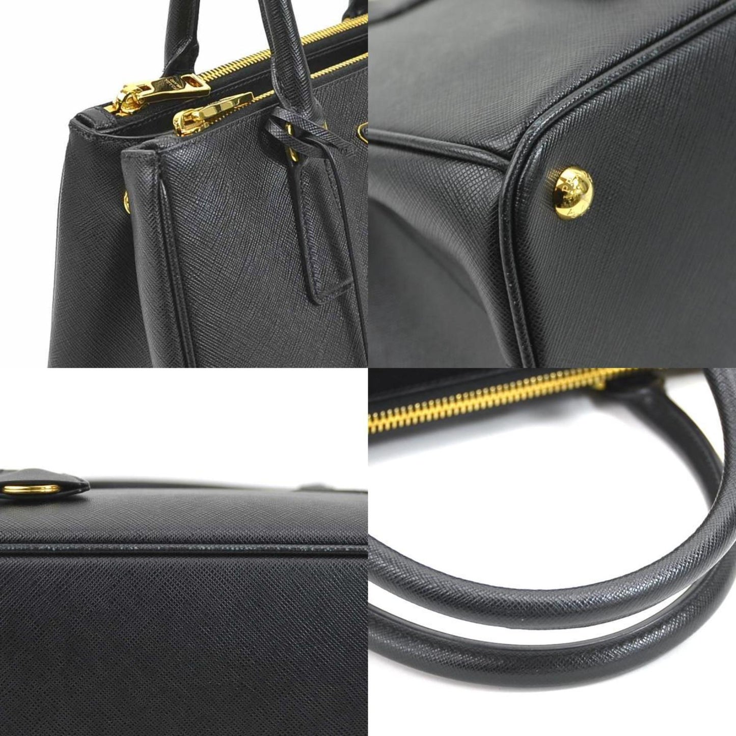 Prada Handbag Shoulder Bag Lux Calf Ladies Black