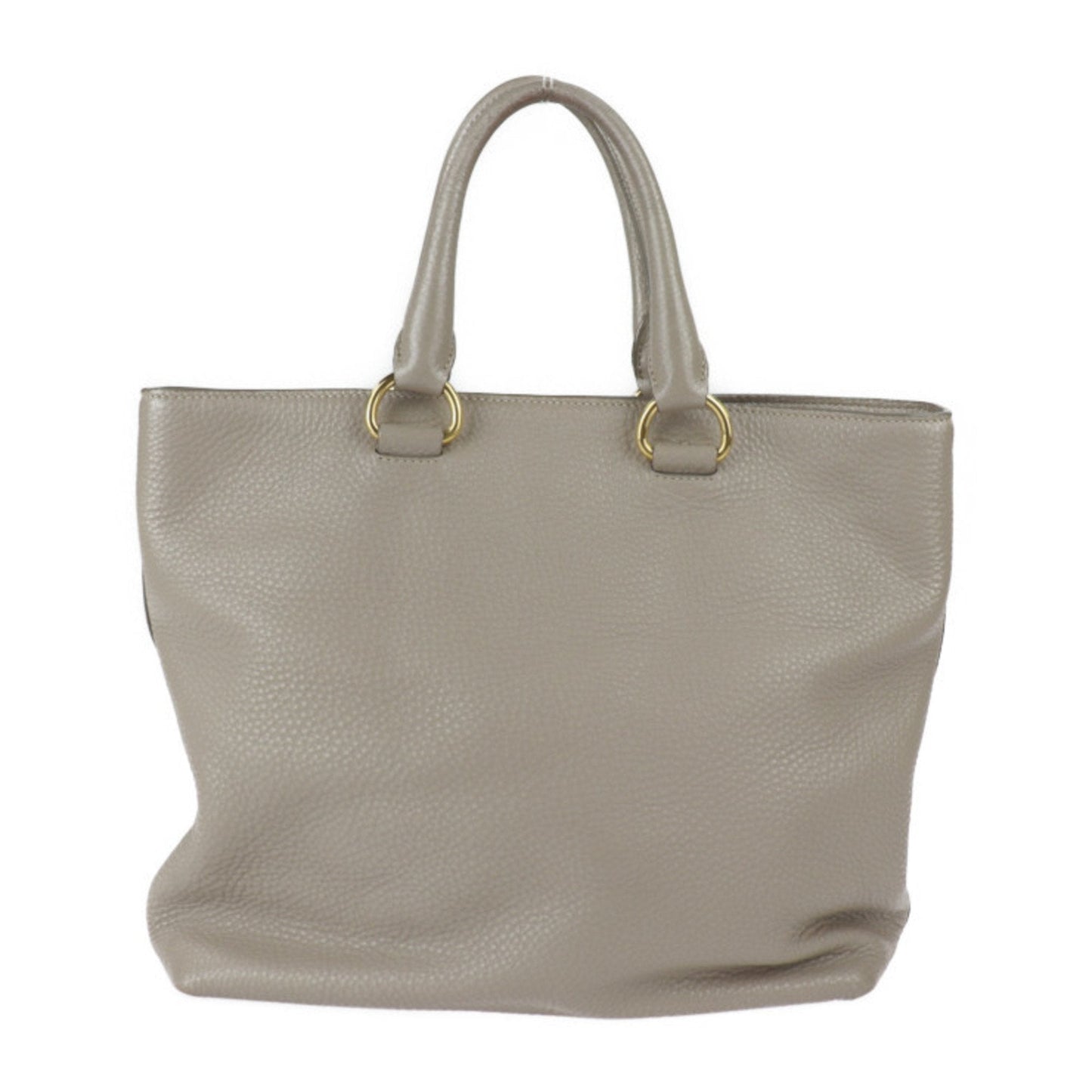 Prada Tote Bag Pomice Graige Series Etoupe Hardware 2Way Leather Gold Shoulder Bag