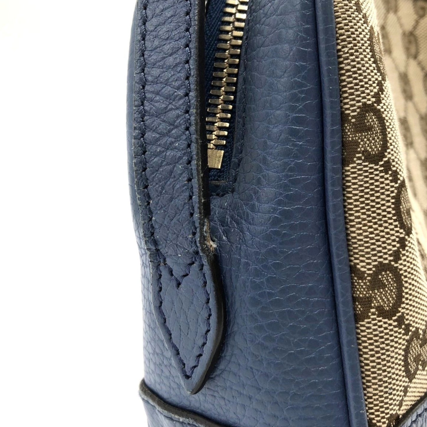 Gucci Brown Gg Canvas Leather Shoulder Bag