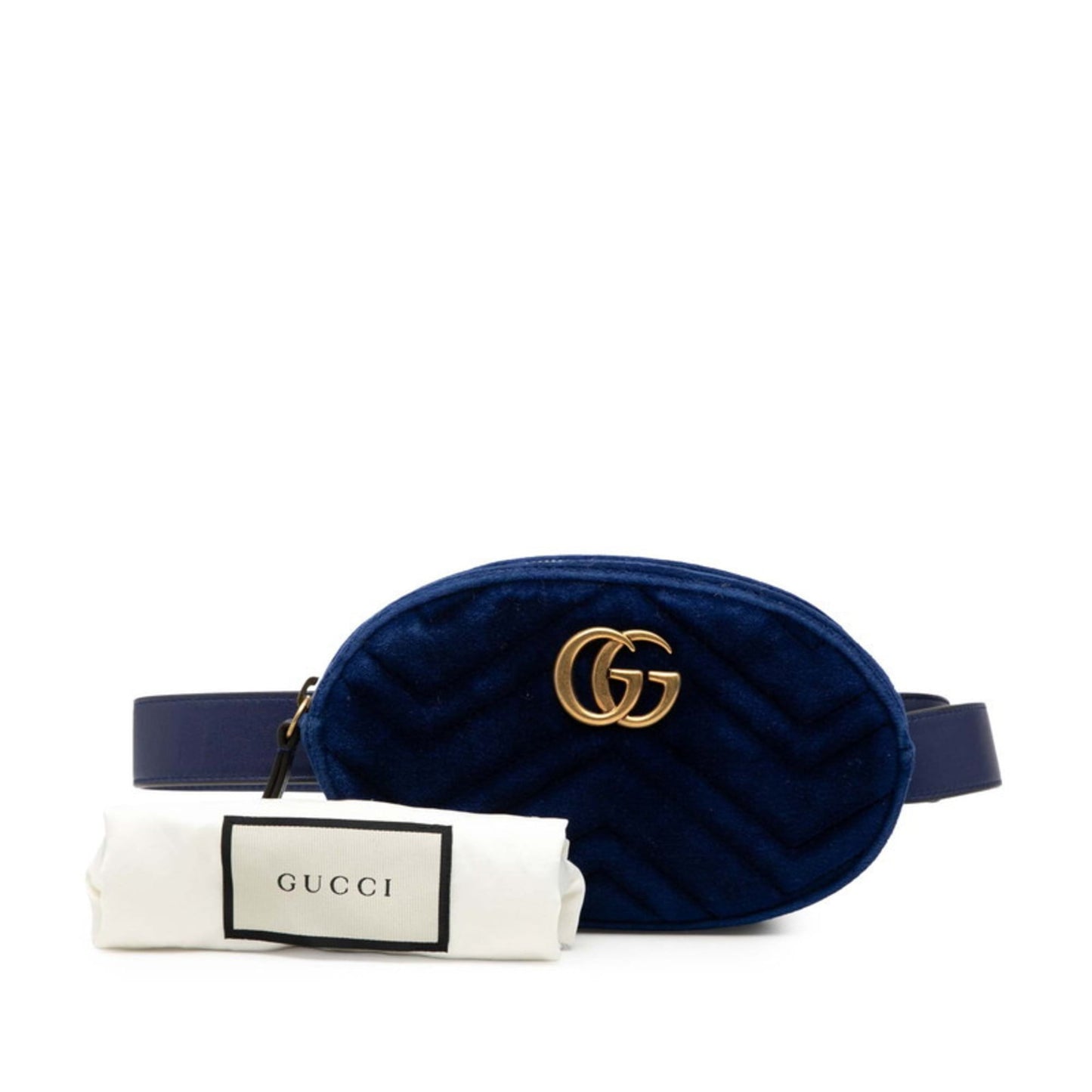 Gucci Gg Marmont Blue Leather Sling Bag