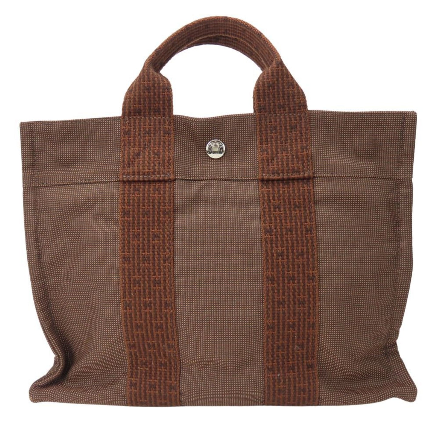 Hermes Handbag Tote Bag Canvas Brown