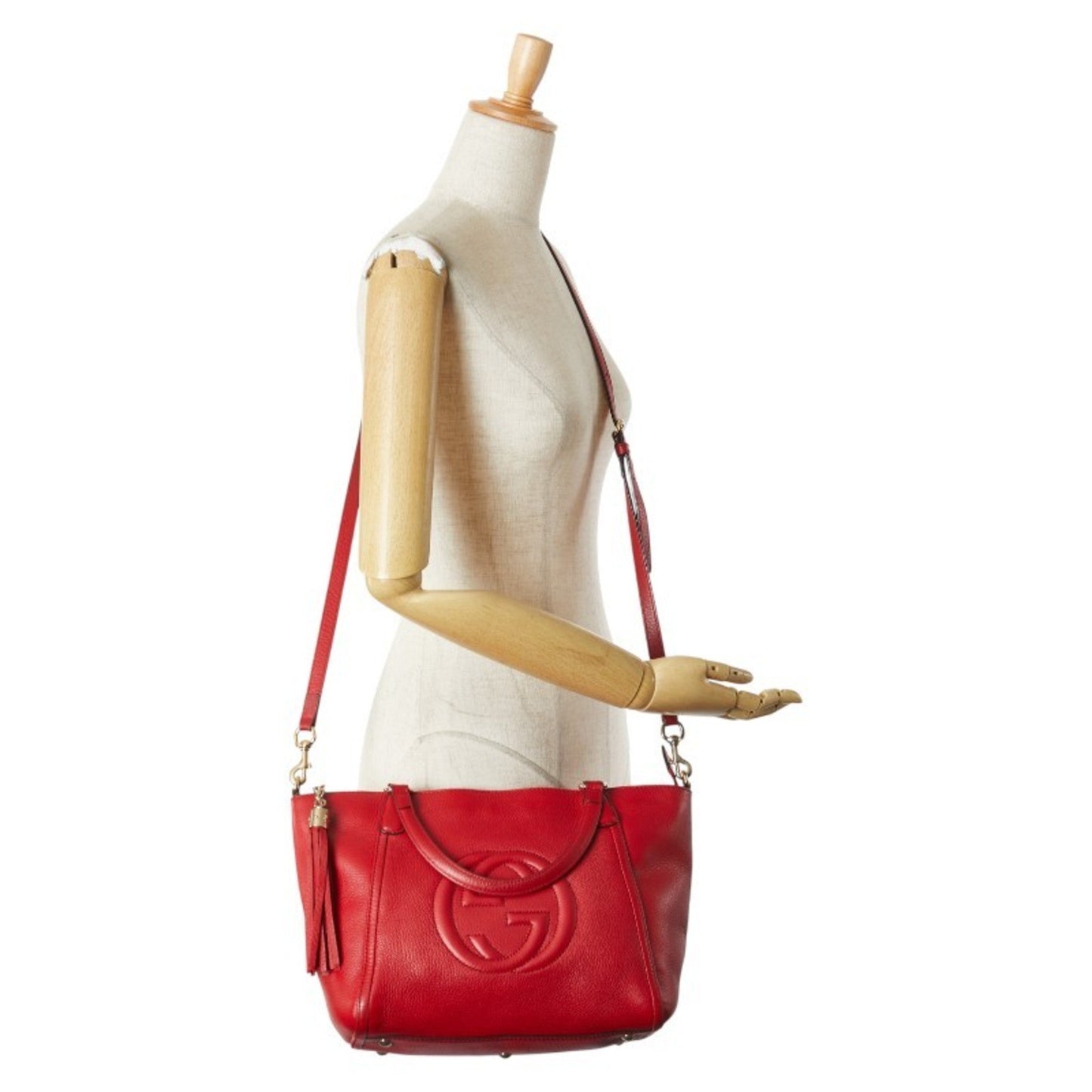 Gucci Soho Red Color Leather Handbag Shoulder Bag