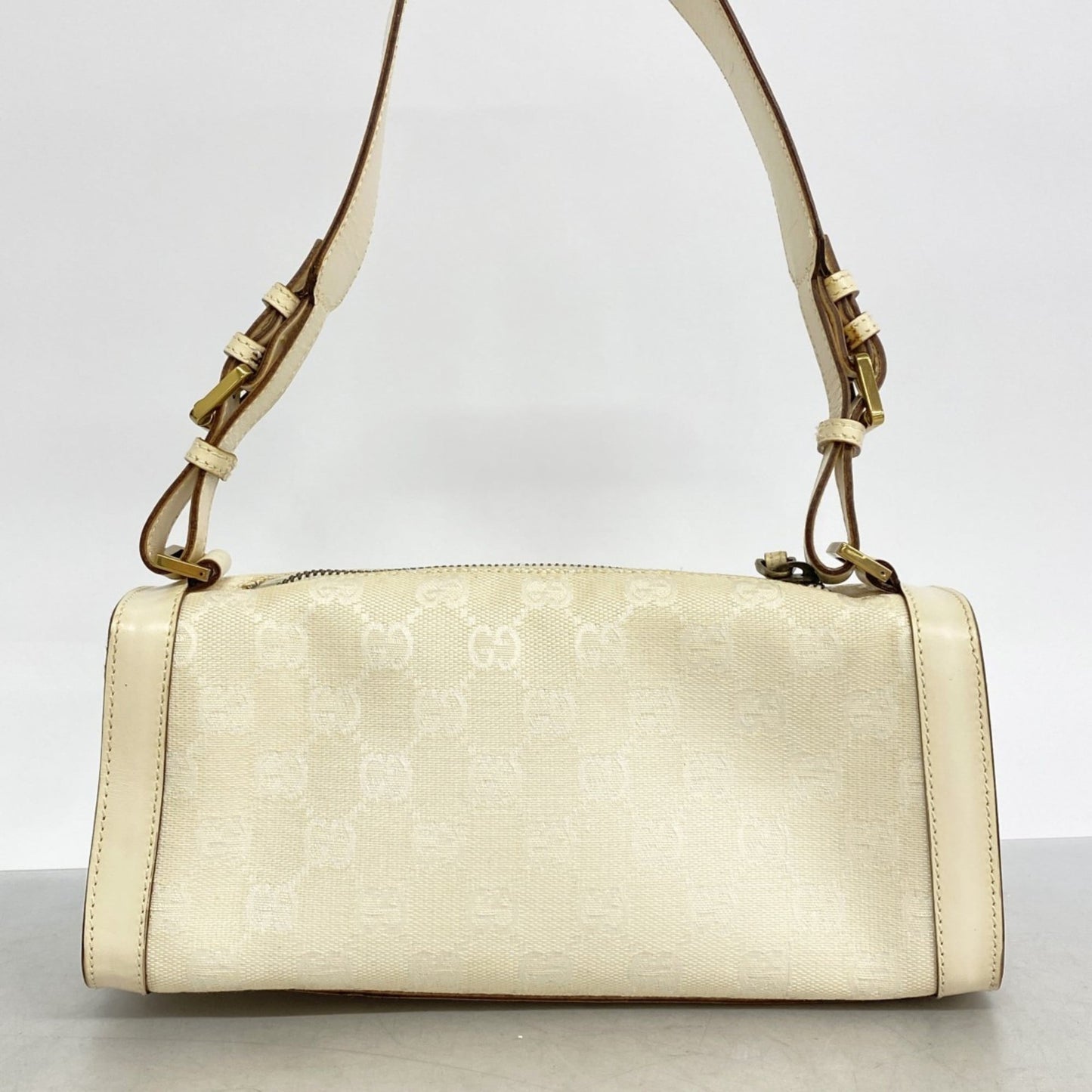 Gucci White Canvas Shoulder Bag