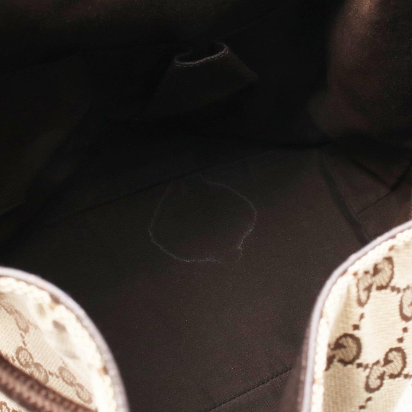 Gucci Beige Brown Gg Canvas Leather Backpack