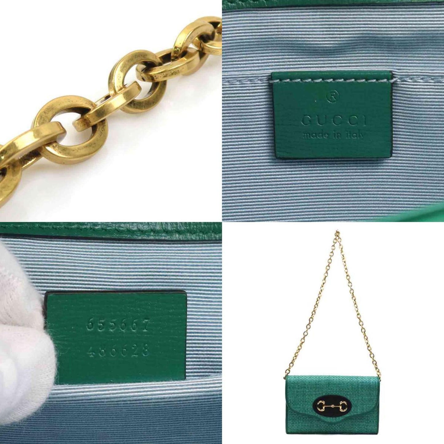 Gucci Green Raffia Shoulder Bag