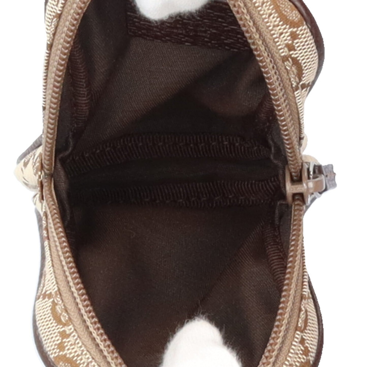 Gucci Beige Brown Gg Canvas Pouch