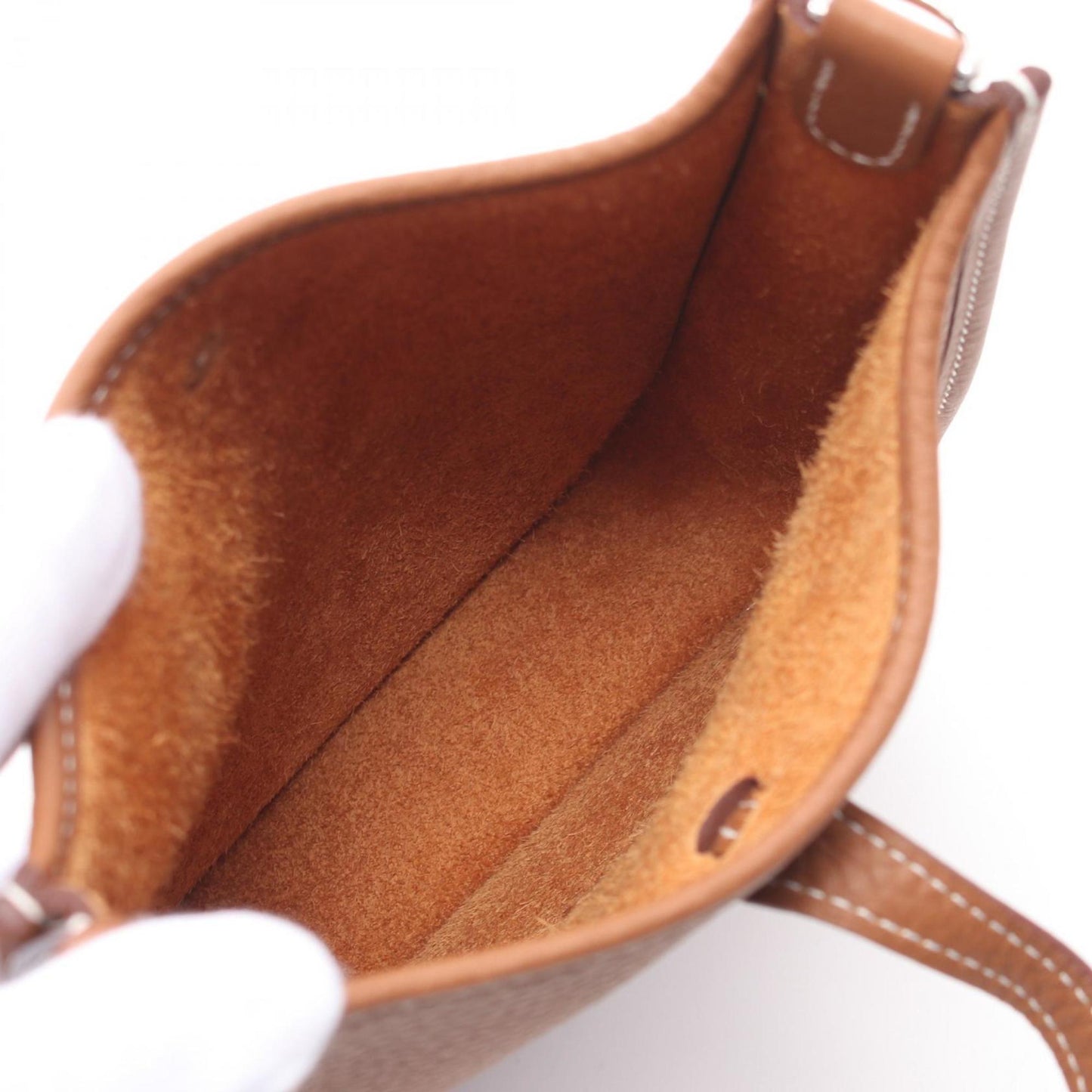 Hermes Evelyne Taurillon Clemence Shoulder Bag Leather Brown Leather Shoulder Bag