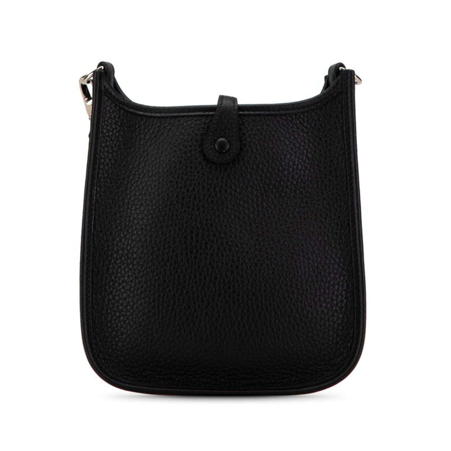 Hermes Evelyne Taurillon Clemence Shoulder Bag Leather Black Shoulder Bag 6
