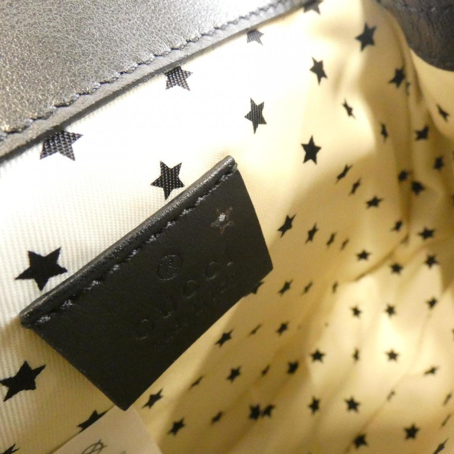 Gucci Black Gold Leather Fanny Pack