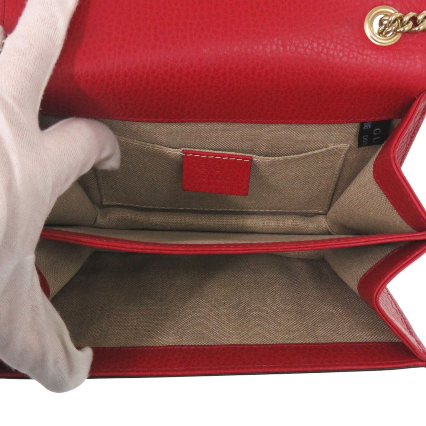 Gucci Red Color Leather Shoulder Bag