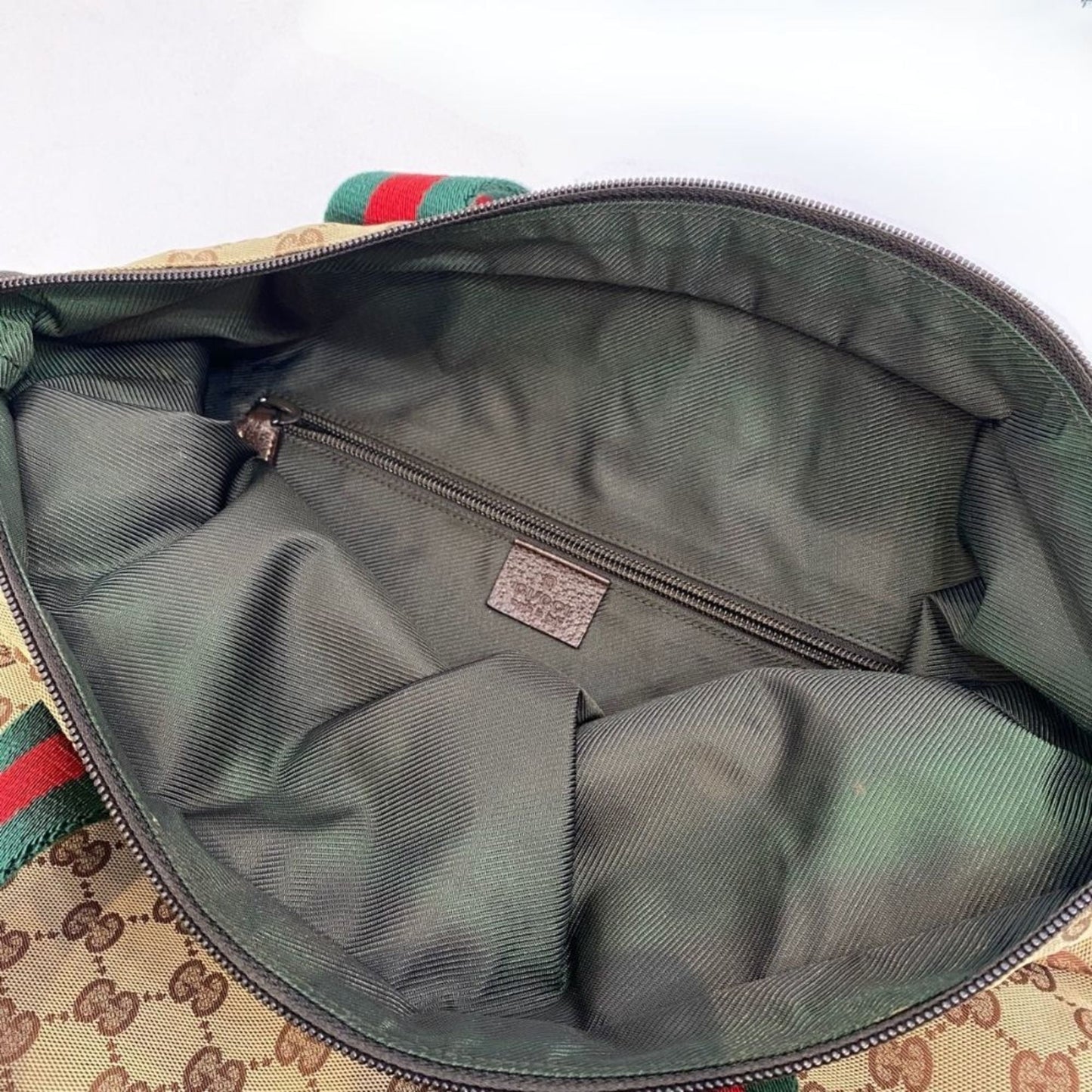 Gucci Sherry Line Beige Nylon Tote Bag
