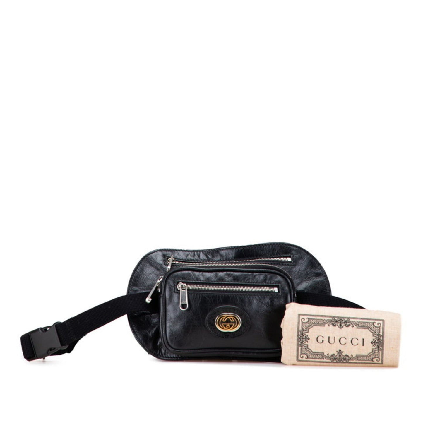 Gucci Black Leather Fanny Pack