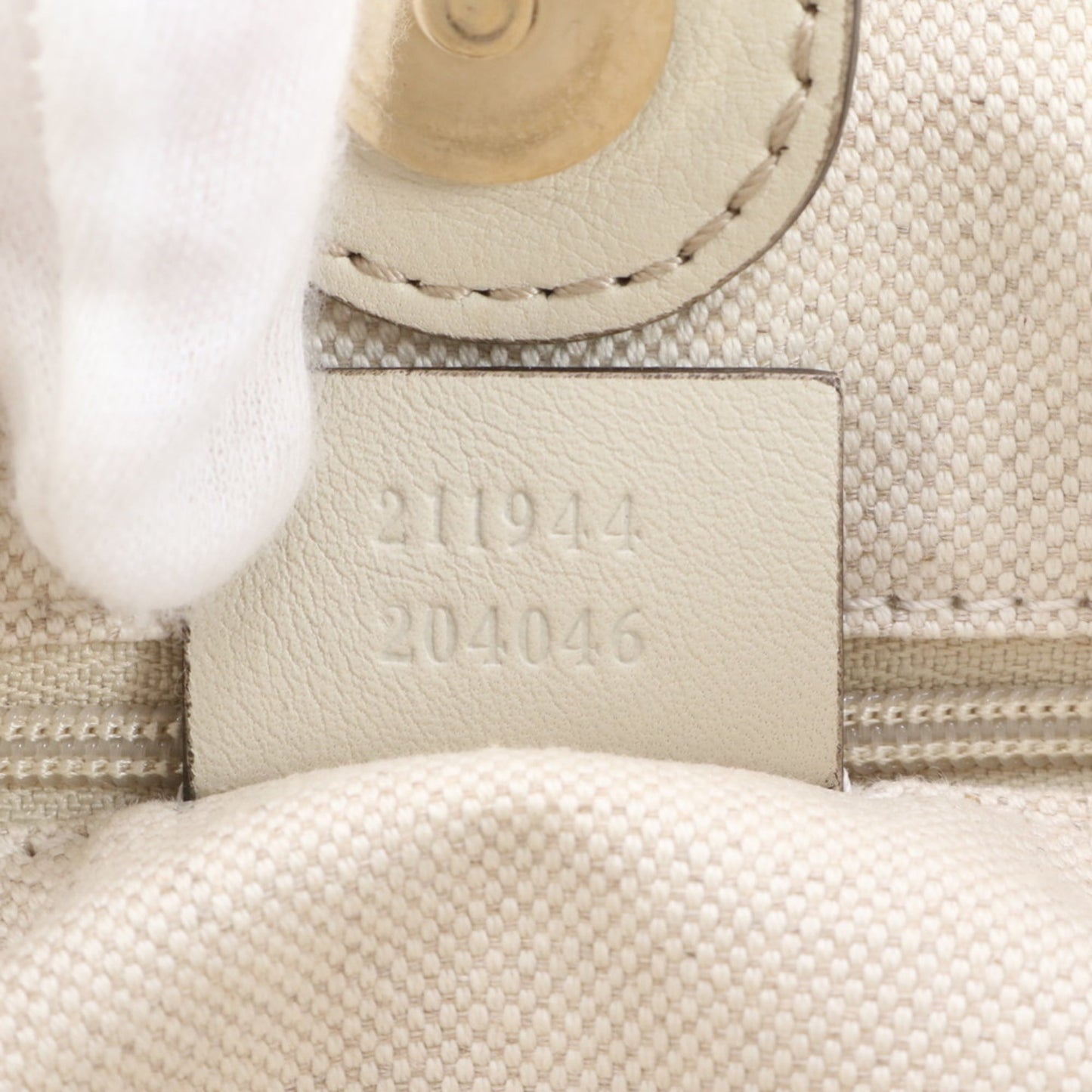 Gucci Ivory Leather Tote Bag