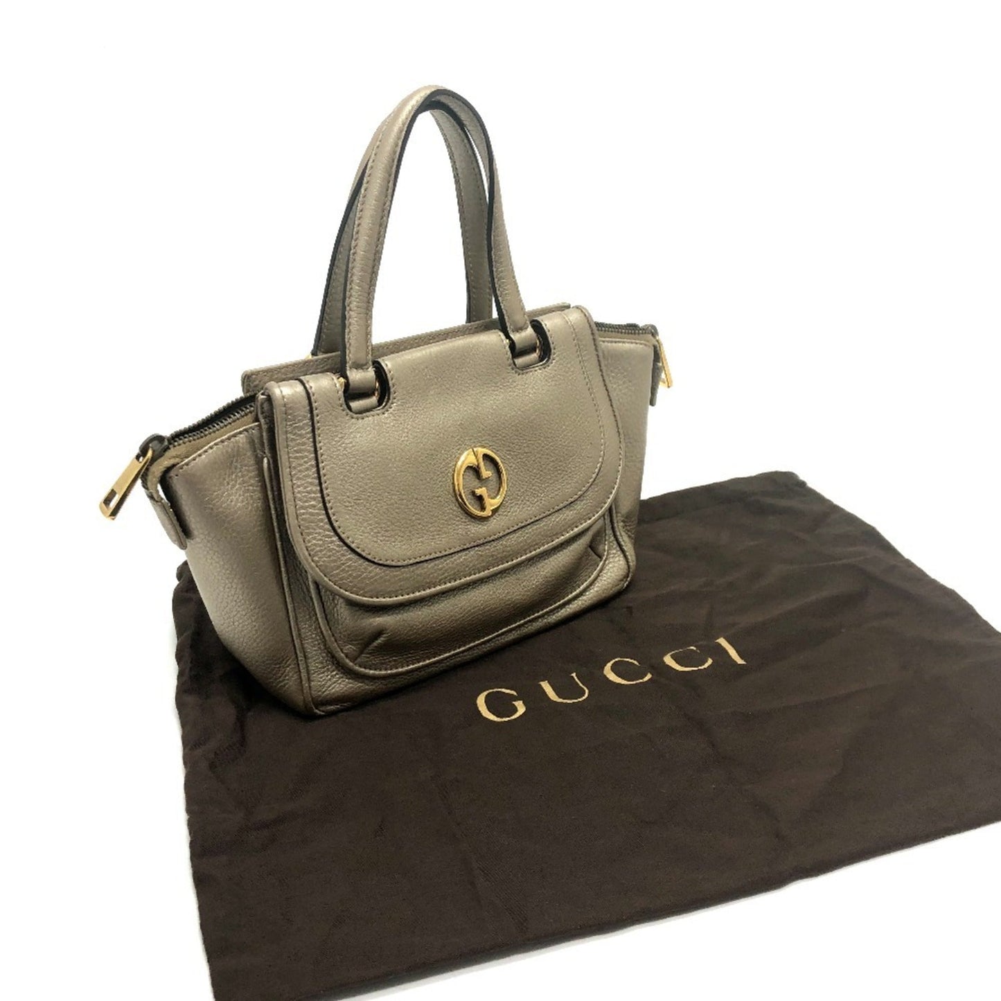 Gucci Gold Leather Handbag