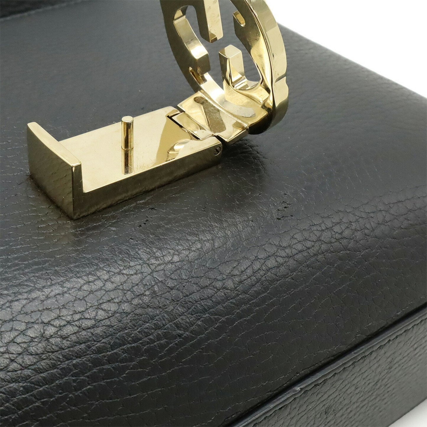 Gucci Black Leather Handbag Shoulder Bag
