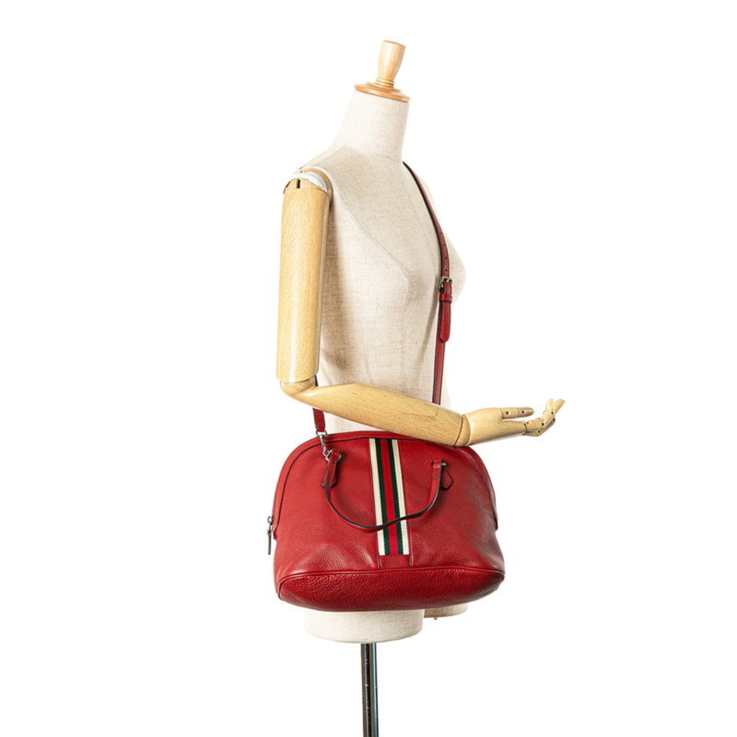 Gucci Red Color Leather Handbag Shoulder Bag