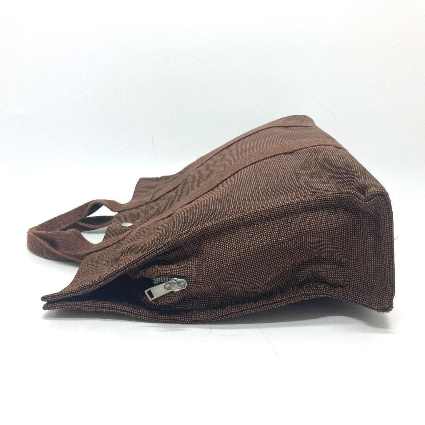 Hermes Handbag Tote Bag Canvas Brown