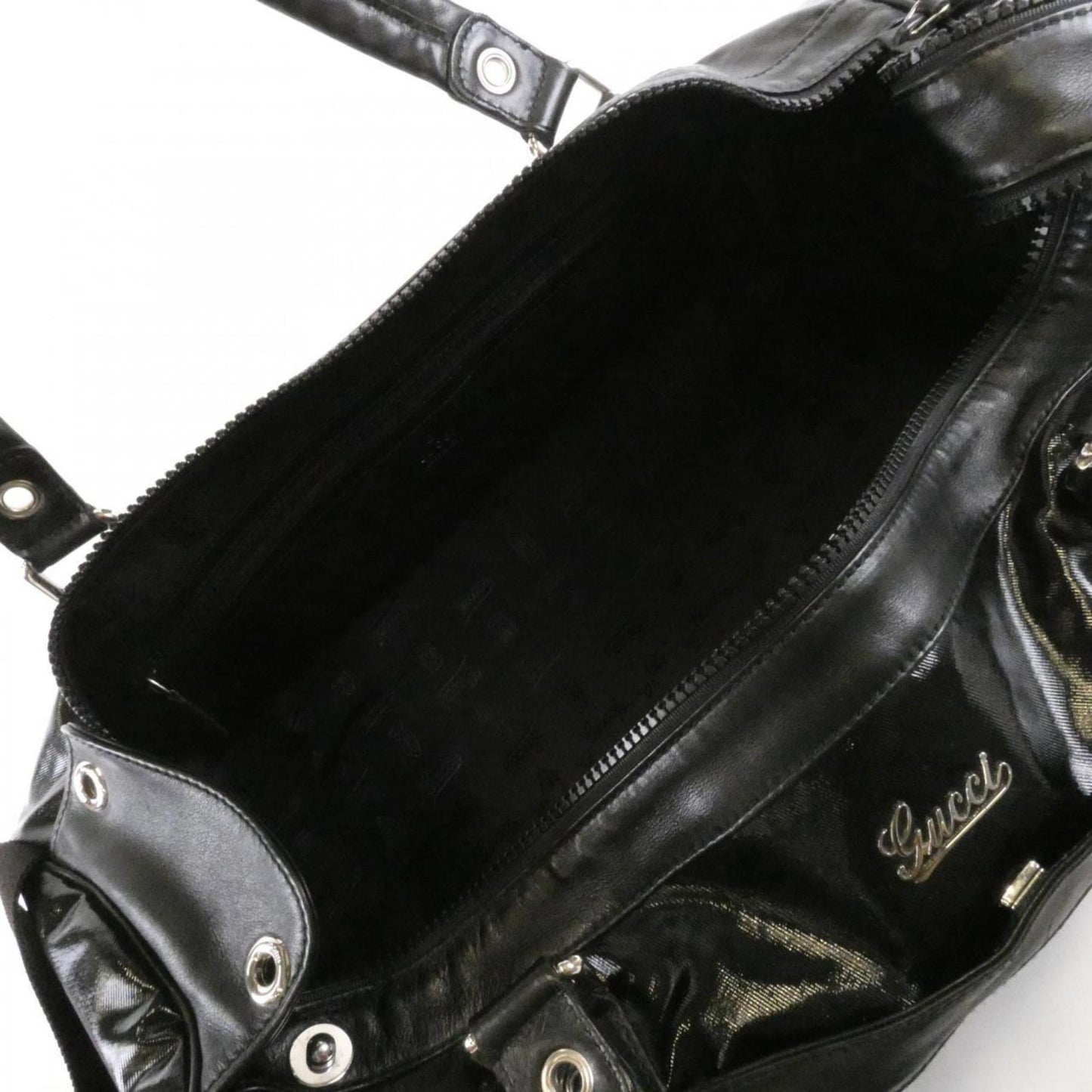 Gucci Black Pvc Boston Bag