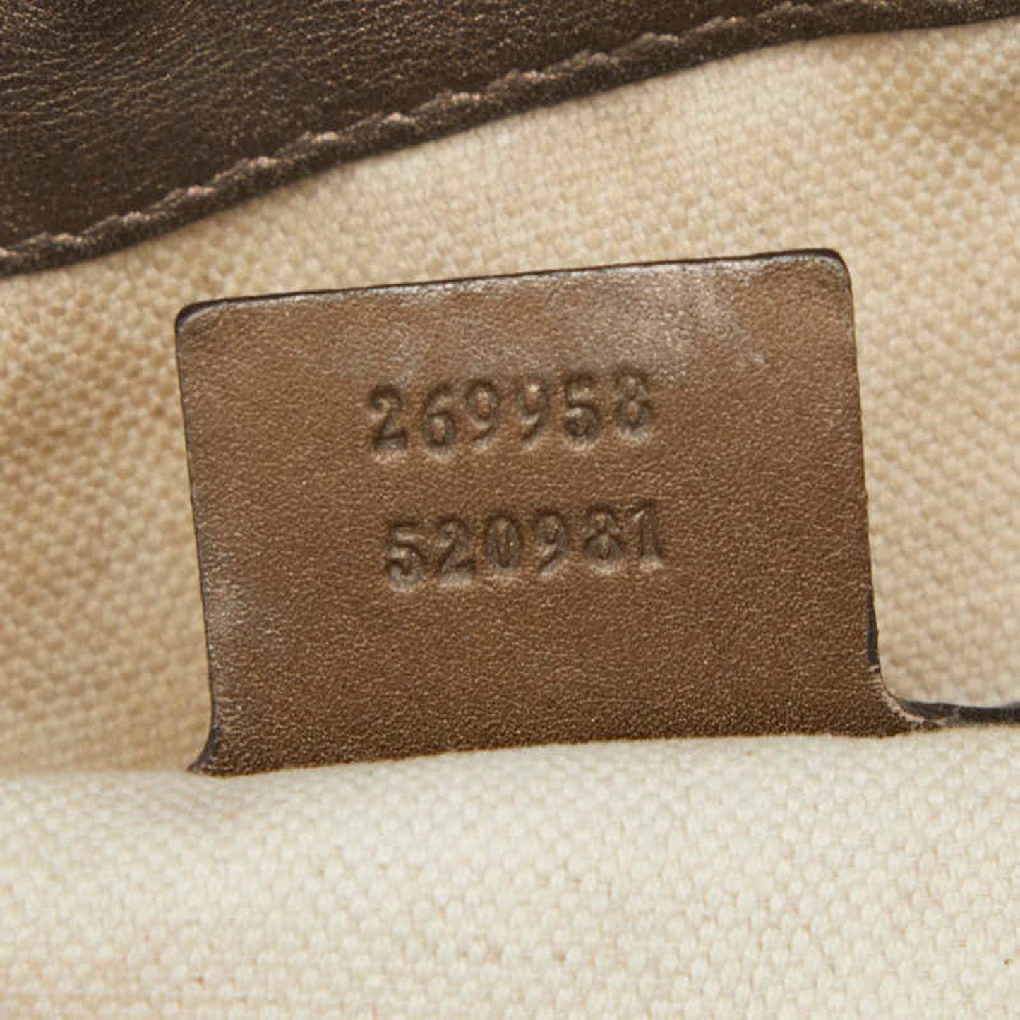 Gucci Brown Canvas Leather Shoulder Bag